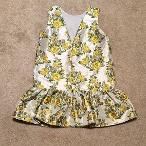 NWT Bright Floral Sleeveless Dress with Yellow Roses